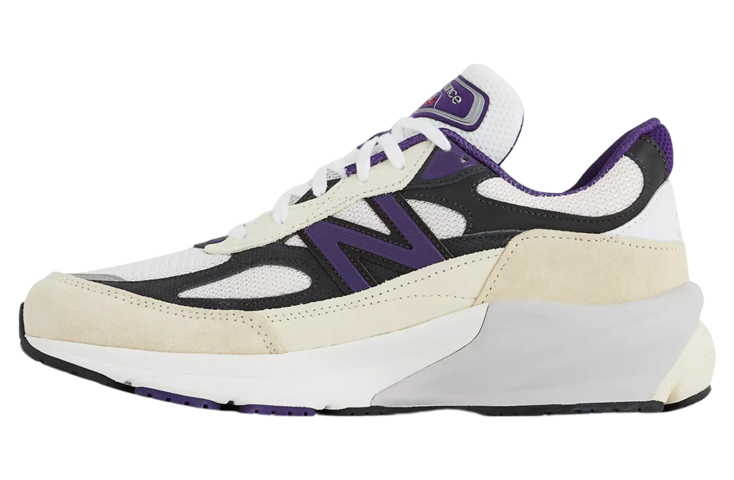 New Balance 990v6 White / Black Plum