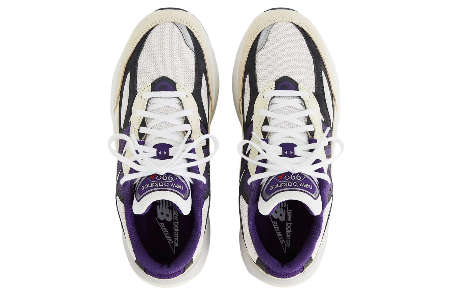 New Balance 990v6 White / Black Plum