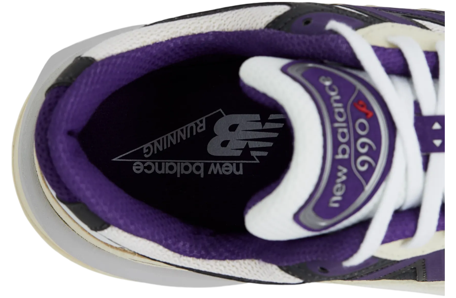 New Balance 990v6 White / Black Plum