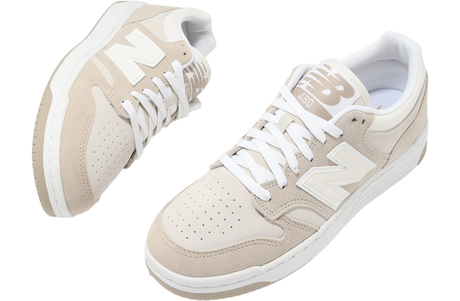 【関税込み】New Balance ホワイト&ベージュ 480 スニーカー New Balance BB 480 Low Beige / White - Feb 2024 - BB480LEAD