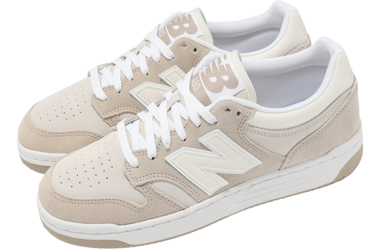 New Balance BB 480 Low Beige / White - Feb 2024 - BB480LEAD