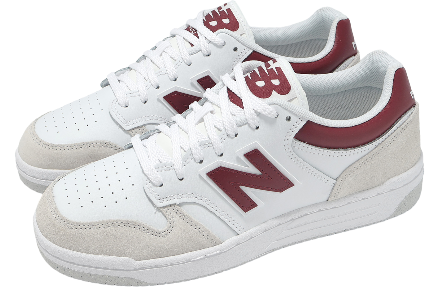 New Balance BB480 White / Burgundy