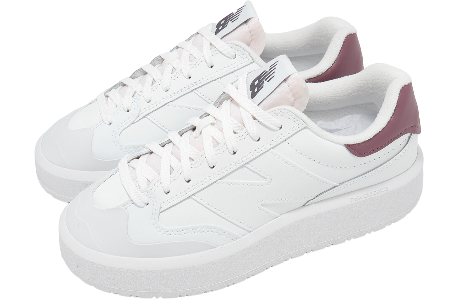 New Balance CT302 White / Washed Burgundy
