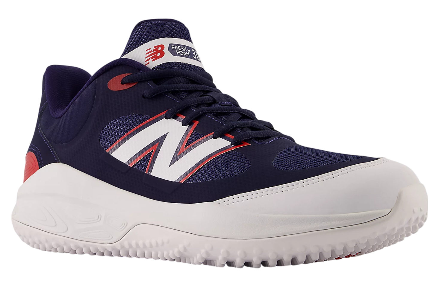 New Balance Fresh Foam 3000v7 Turf-Trainer White / Team Red