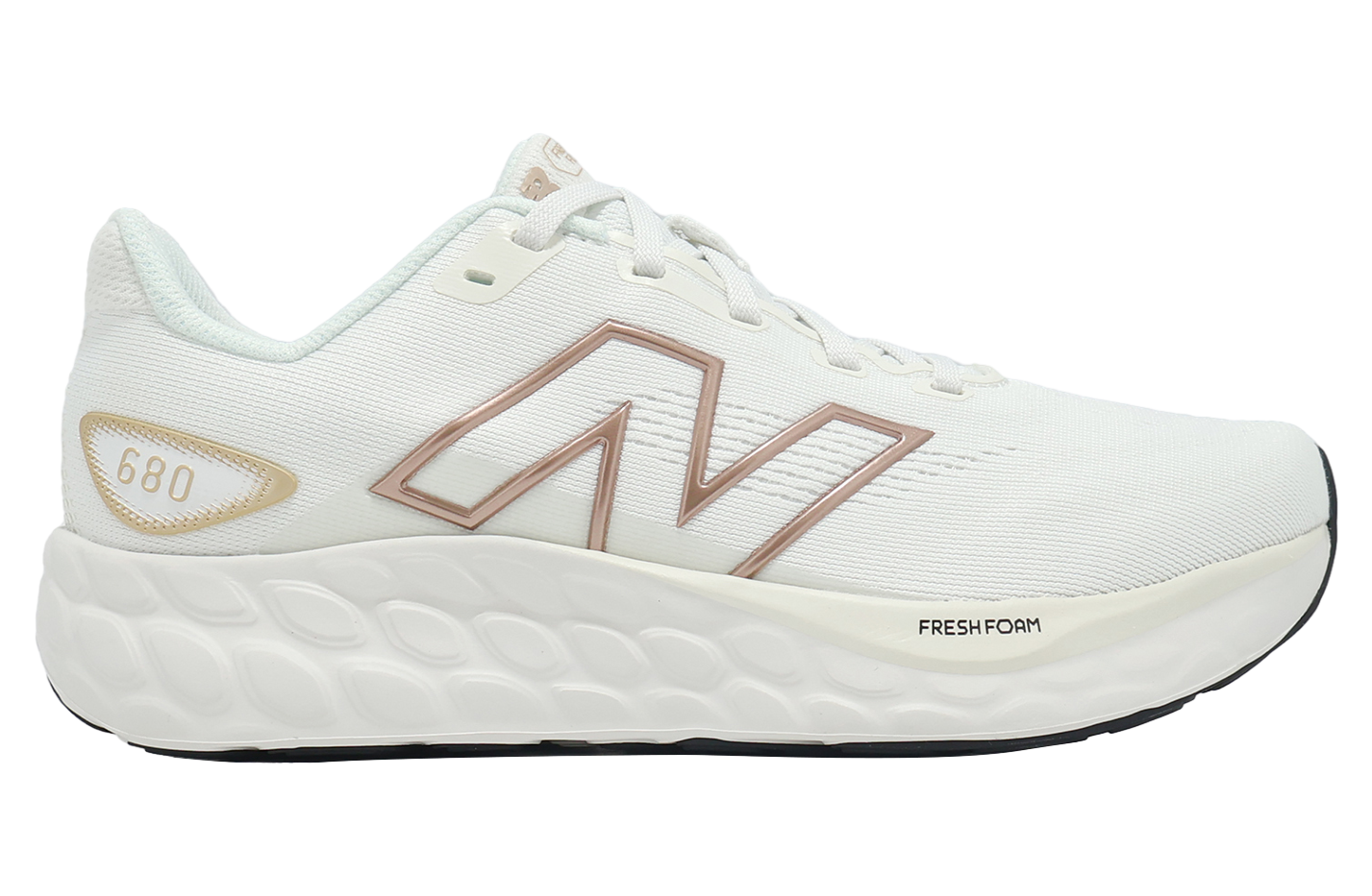 New Balance Fresh Foam シューズ ホワイト/ゴールド New Balance Fresh Foam 680 V8 D Wide WMNS White / Gold - Jan