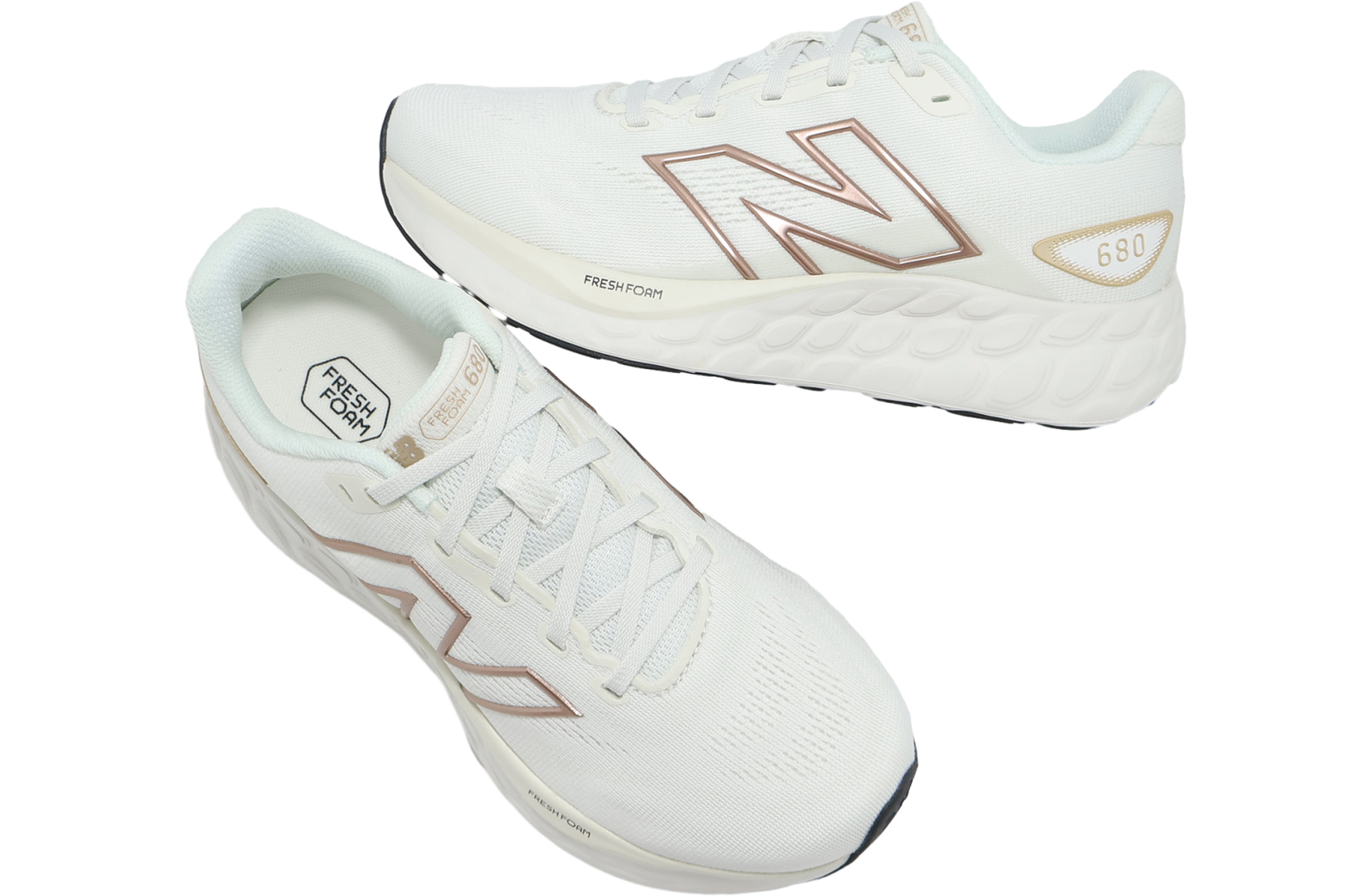 New Balance Fresh Foam 680 V8 D Wide WMNS White / Gold - Jan