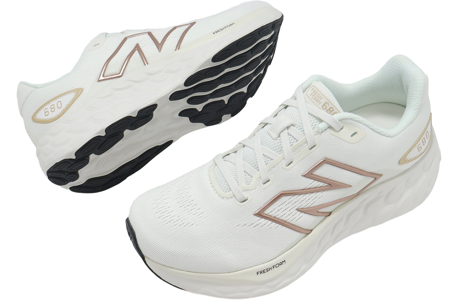 New Balance Fresh Foam 680 V8 D Wide WMNS White / Gold - Jan