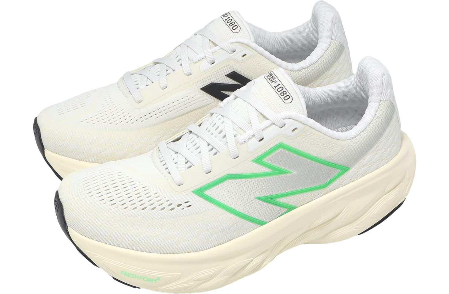 New Balance Fresh Foam X 1080 V14 2E Wide Beige / Green