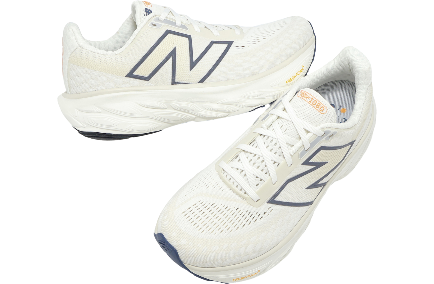New Balance Fresh Foam X 1080 V14 2E Wide Beige / Navy - Feb