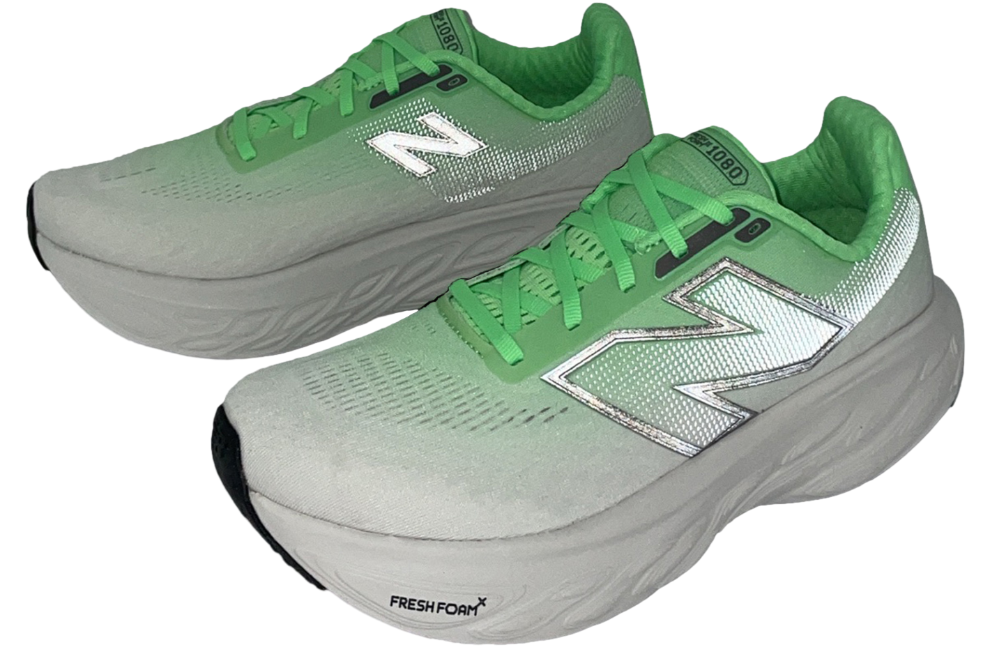 New Balance Fresh Foam X 1080 V14 2E Wide White / Green - Apr 2025
