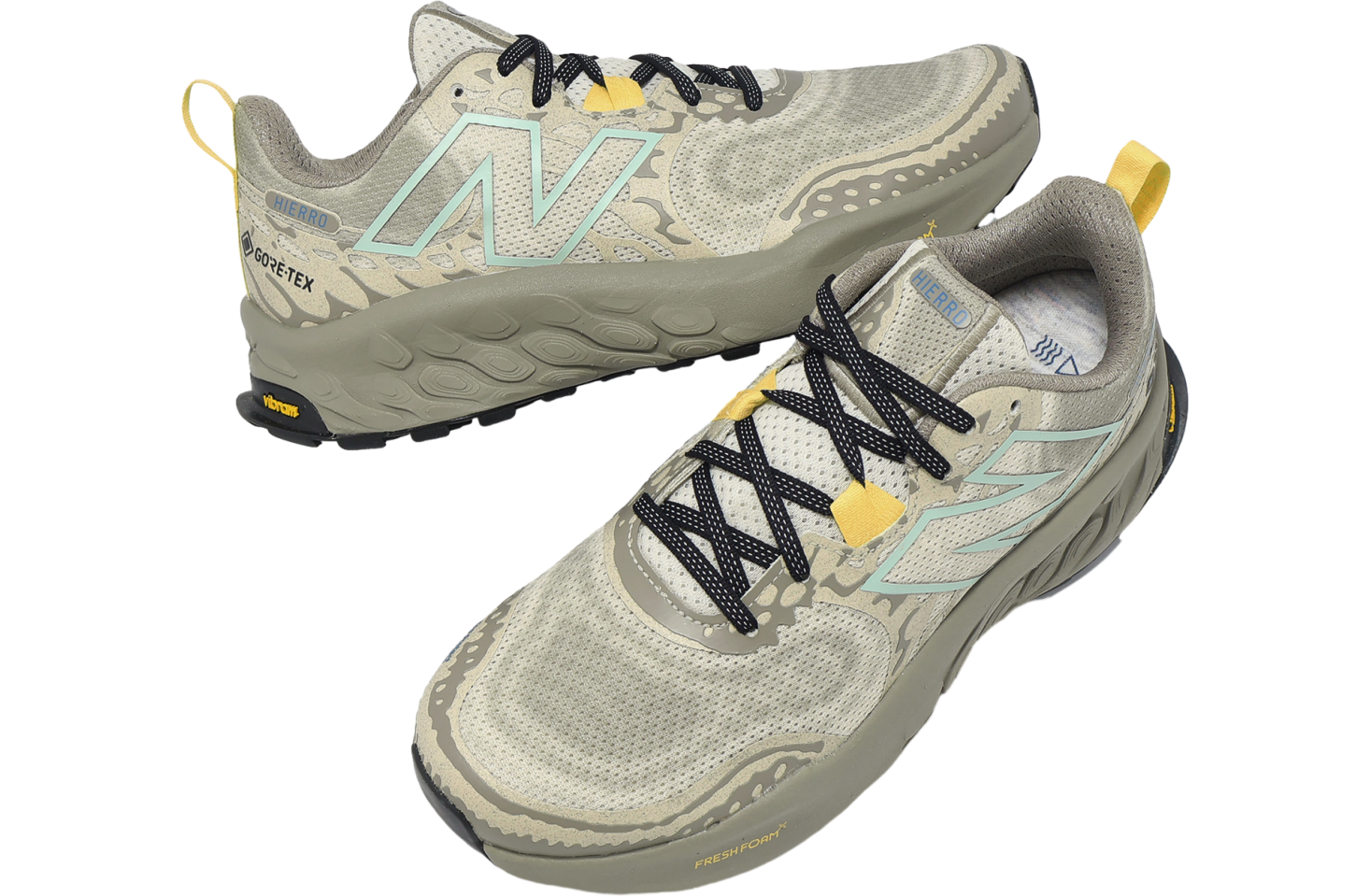 New Balance Fresh Foam X Hierro V8 GTX 2E Wide Khaki / Black