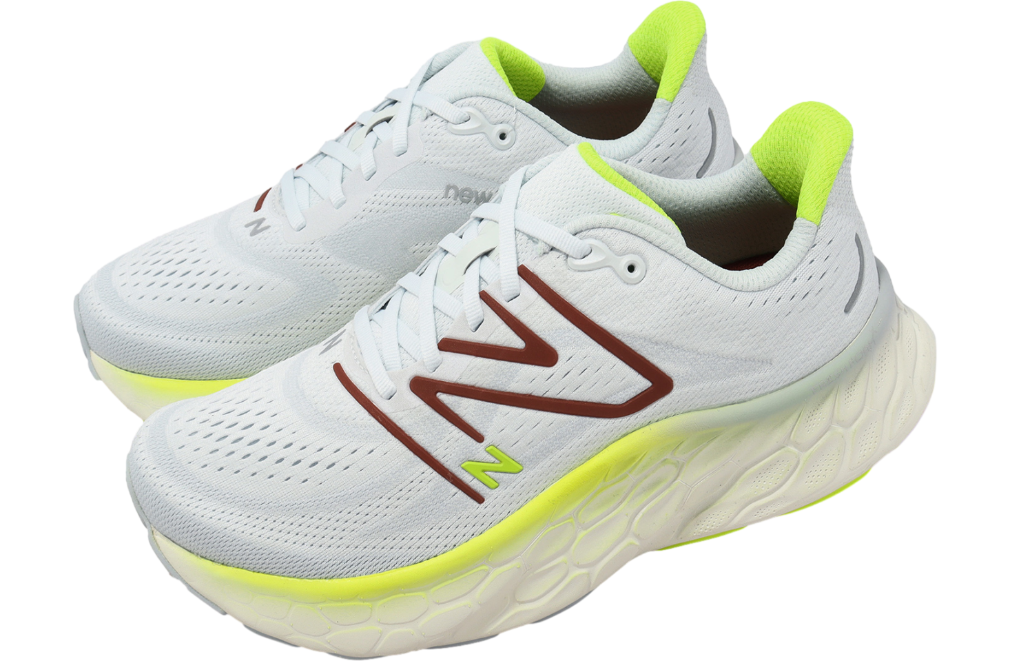 New Balance Fresh Foam X More V4 2E Wide Grey / Yellow