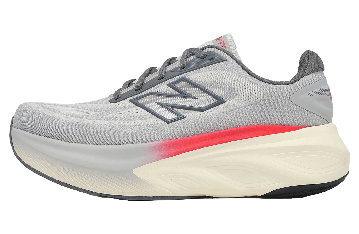 New Balance Fresh Foam X More V6 2E Wide Grey Matter / True Red