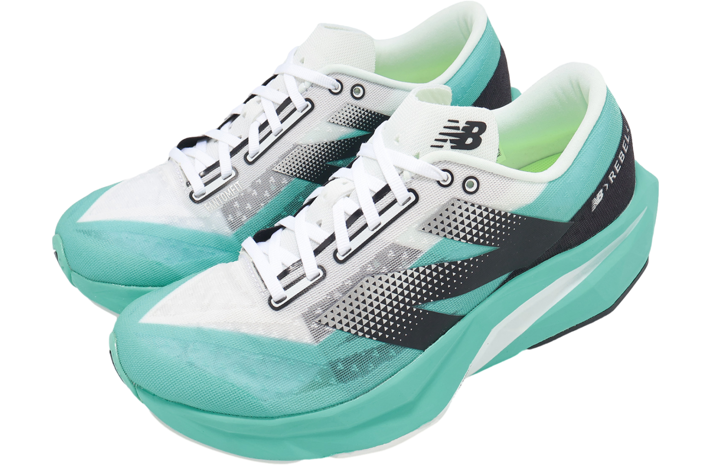 New Balance Fuelcell Rebel V4 2E Wide Cyber Jade / White