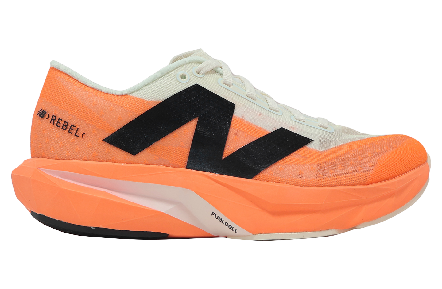 ★ニューバランス★FuelCell Rebel v4★White Angora-2E Wide New Balance FuelCell Rebel v4 (White/ Angora/ Hot Mango