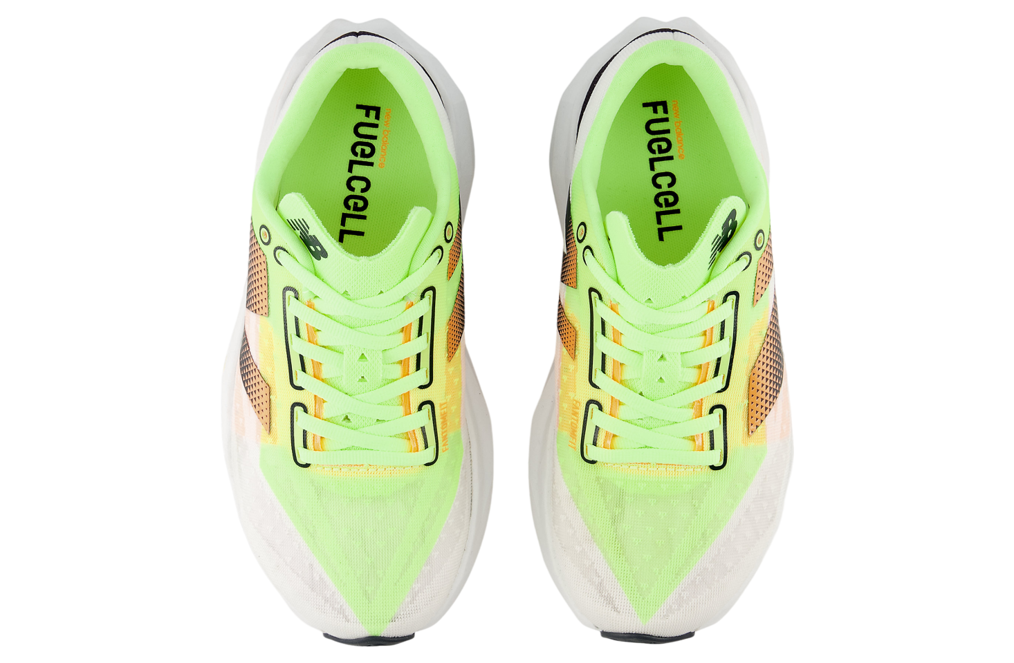 New Balance Fuelcell Rebel v4 White / Bleached Lime Glo