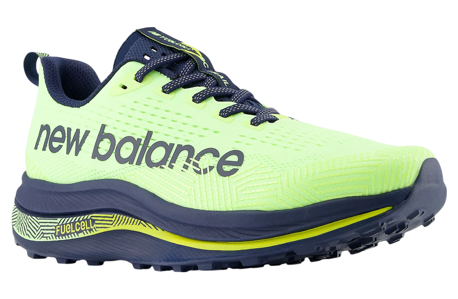 New Balance Fuelcell Supercomp Trail Bleached Lime Glo / Nb Navy