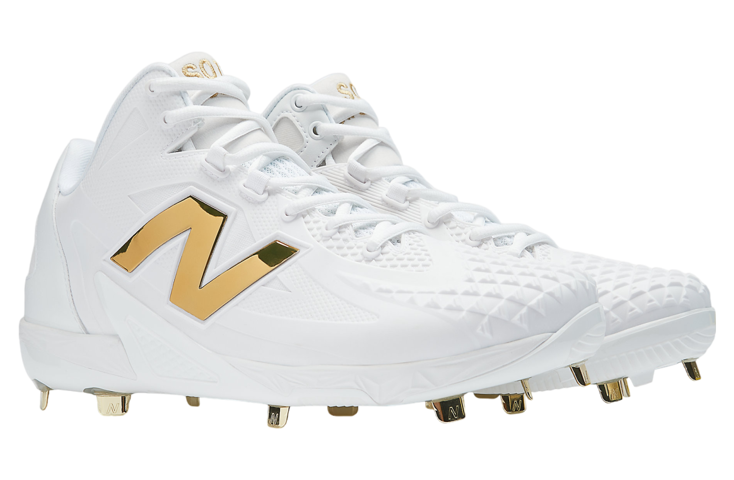 New balance baseball cleats white and gold hotsell