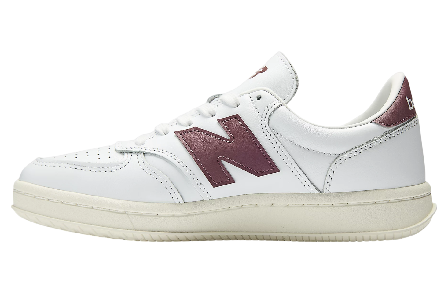 New Balance T500 White / Washed Burgundy