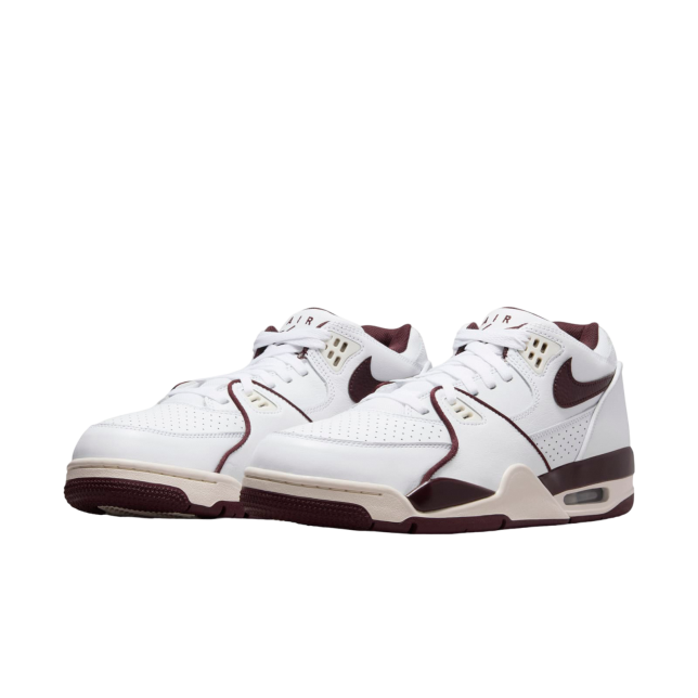 Nike Air Flight 89 Low White / Burgundy Crush