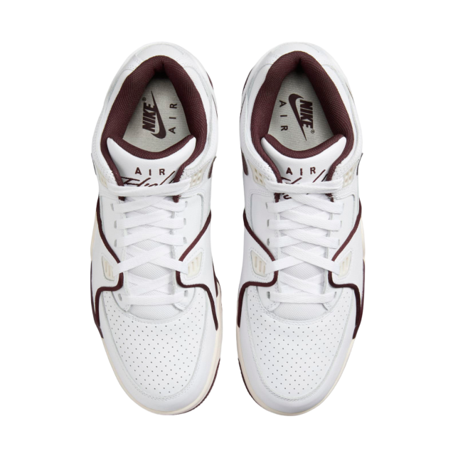 Nike Air Flight 89 Low White / Burgundy Crush