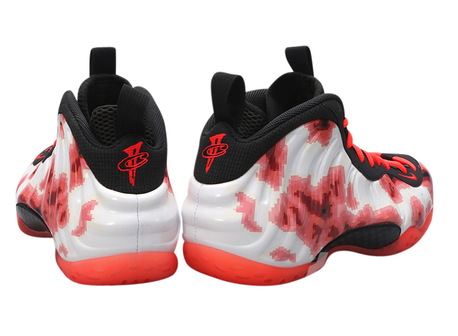 Nike Air Foamposite One PRM Men’s Size 8 Thermal Map White Atomic Red  575420-600