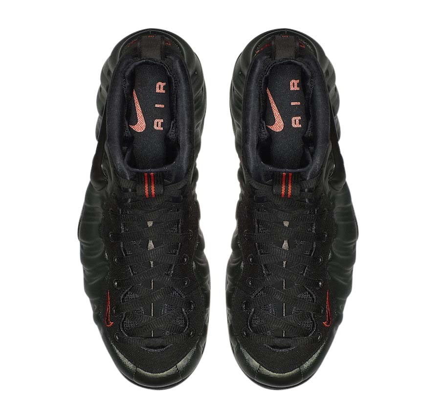 Mens Nike Air Foamposite Pro Sequoia Black Team Orange 624041-304 