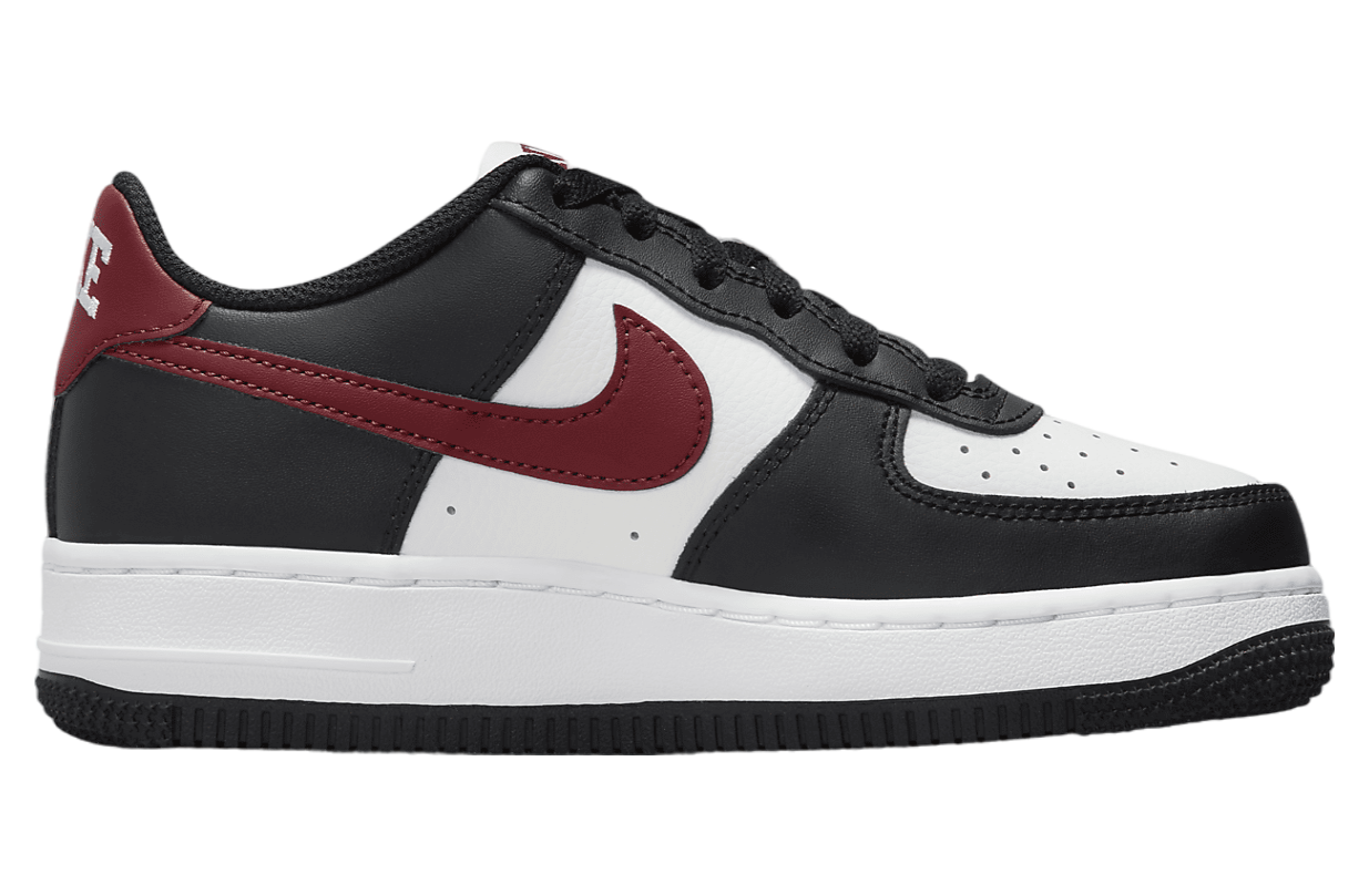 Nike Air Force 1 Black Dark Team Red Size 6 Kids