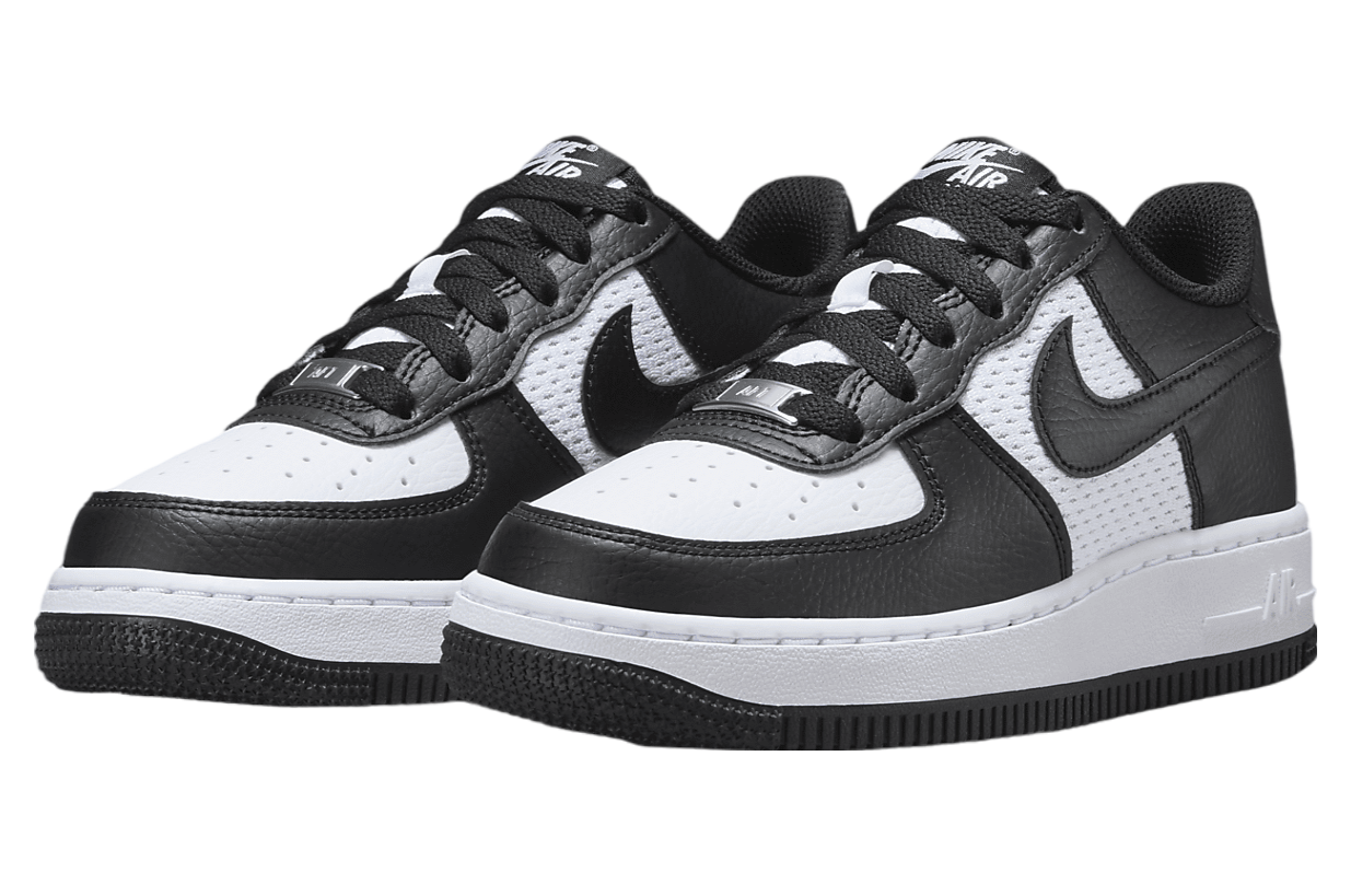 Nike Air Force 1 GS Black / White Mesh