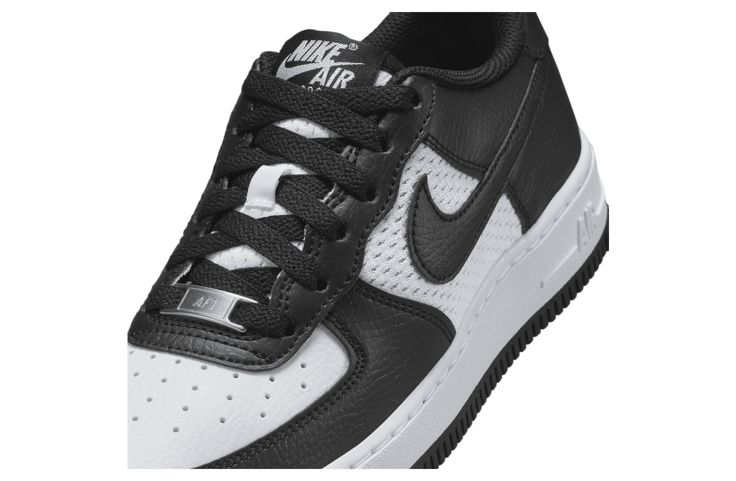 Nike Air Force 1 GS Black / White Mesh