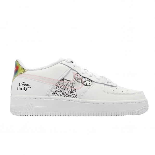 Nike Air Force 1 GS White Black Pink Salt