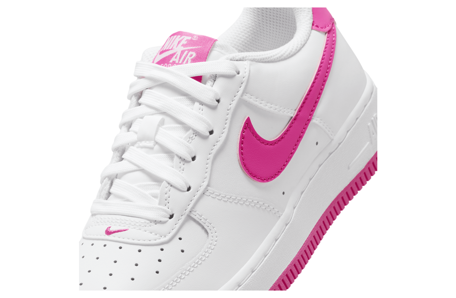 Nike Air Force 1 GS White / Laser Fuchsia