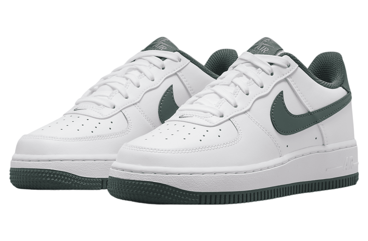 Nike Air Force 1 GS White / Oil Green