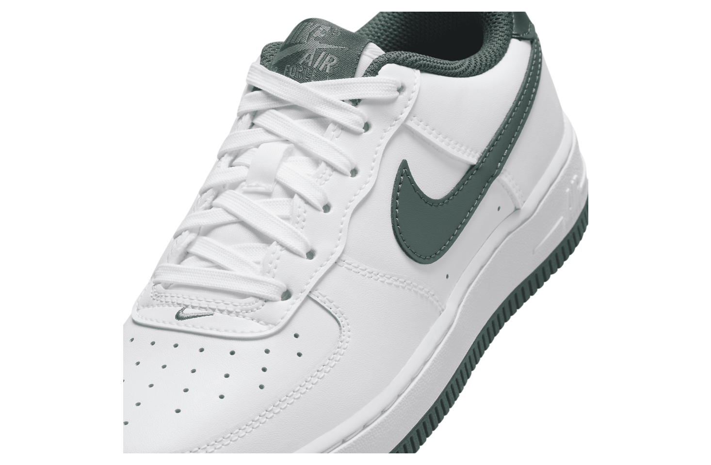 Nike Air Force 1 GS White / Oil Green