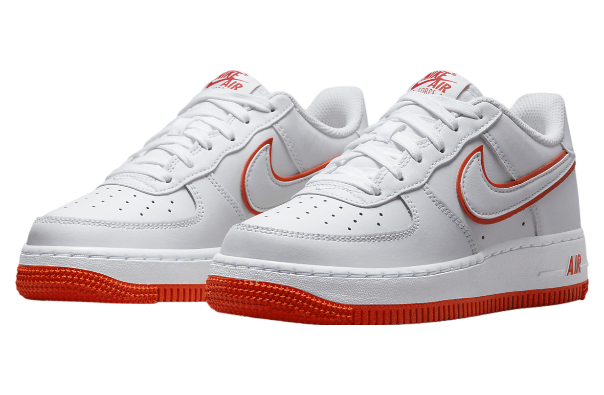 Nike Air Force 1 GS White / Picante Red