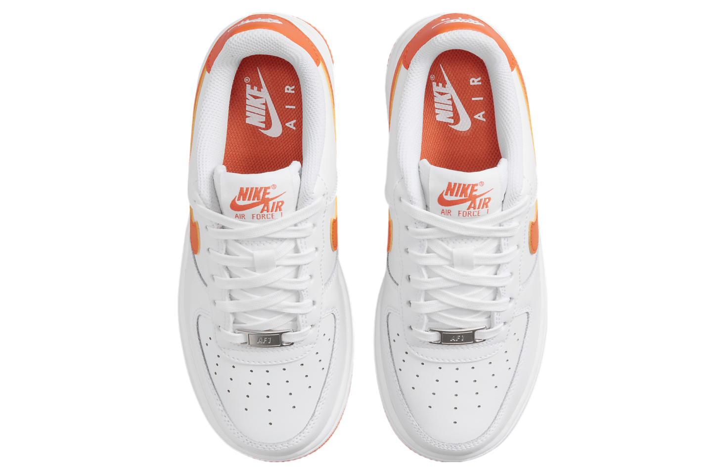 Nike Air Force 1 Gs White / Safety Orange