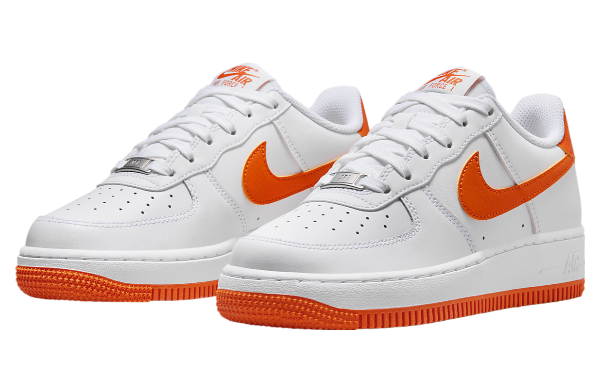 Nike Air Force 1 Gs White / Safety Orange