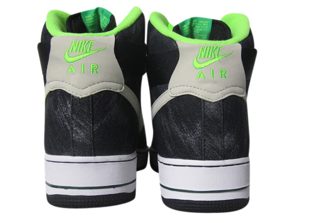 green and black air force 1 high top