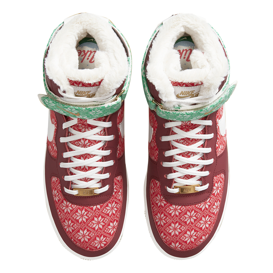 Nike Air Force 1 High Christmas Sweater 2020 DC1620-600