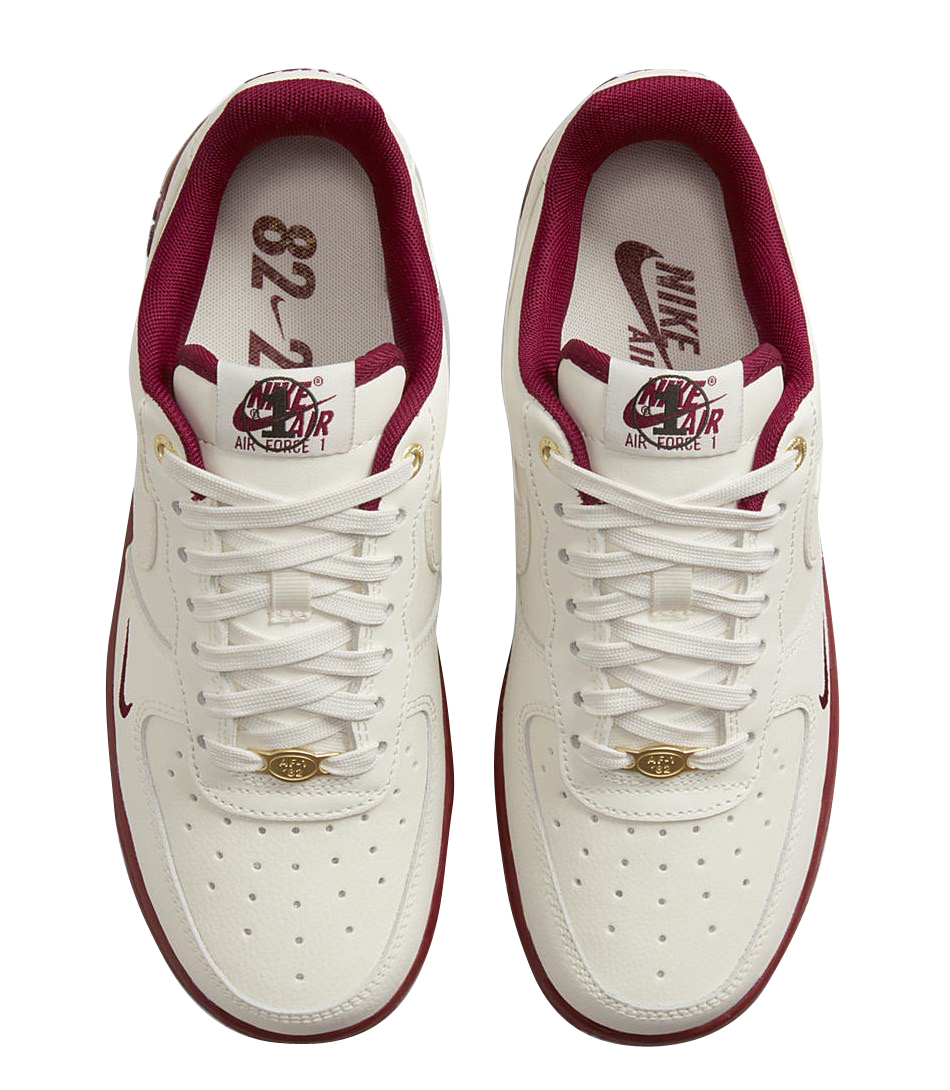 Nike Air Force 1 Low 40th Anniversary Cream Team Red DQ7582-100