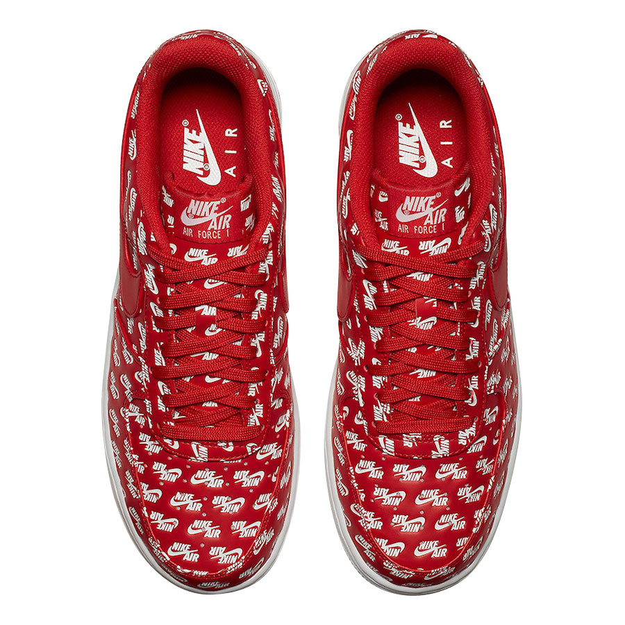 Nike Air Force 1 Low All Over Logo Red AH8462-600