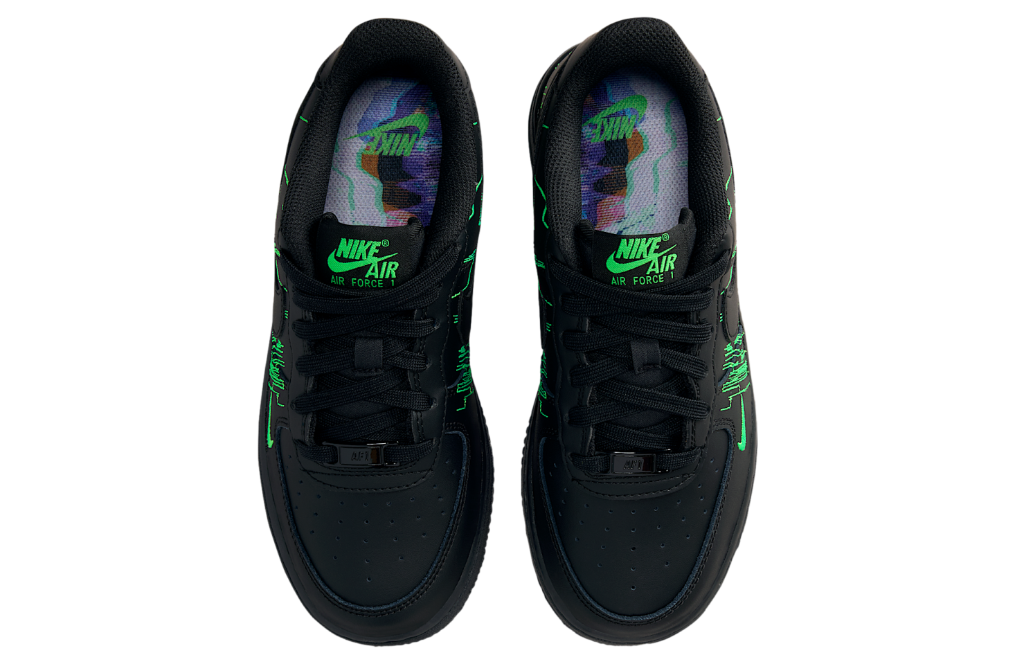 Black Lime Green And Pink Air Force Nike Air Force Low Utility