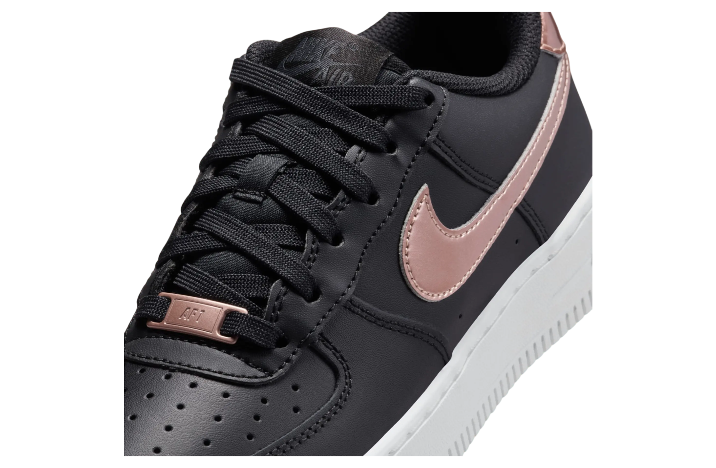 Nike Air Force 1 Low Black / Metallic Rose Gold