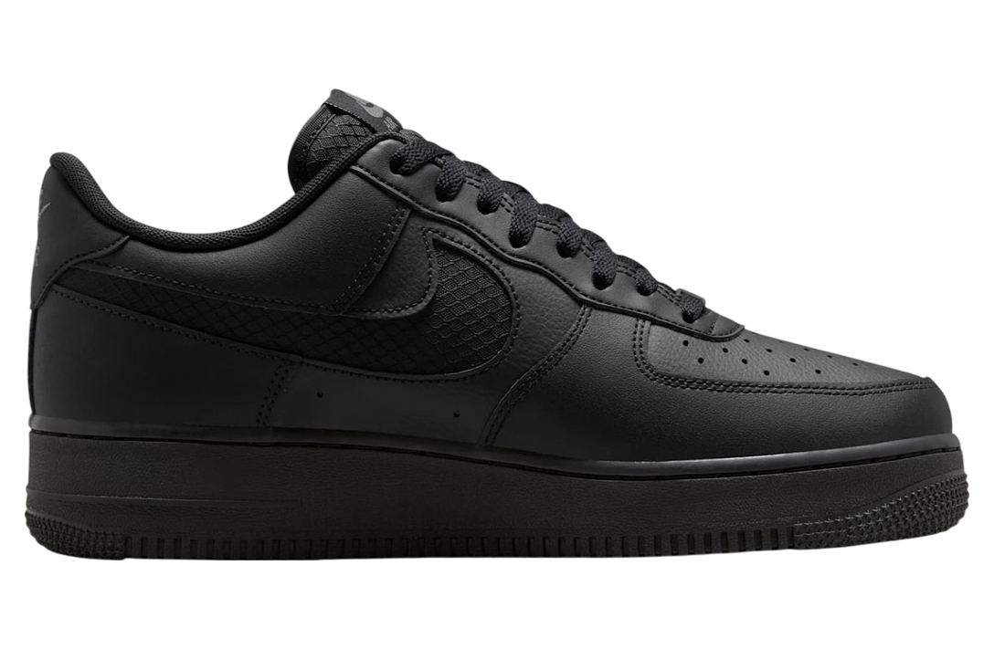 Nike Air Force 1 Low Black Nylon Swoosh