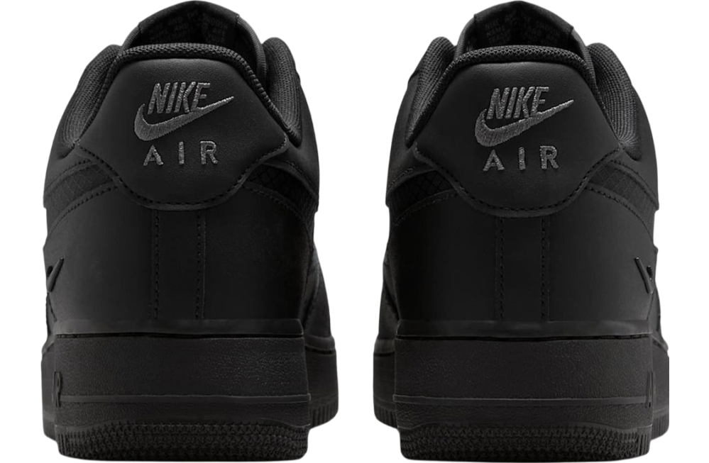 Nike Air Force 1 Low Black Nylon Swoosh