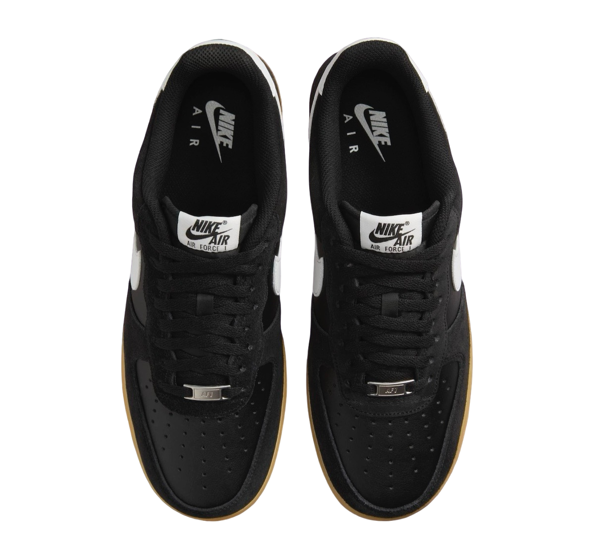 Nike Air Force 1 Low Black Suede Gum