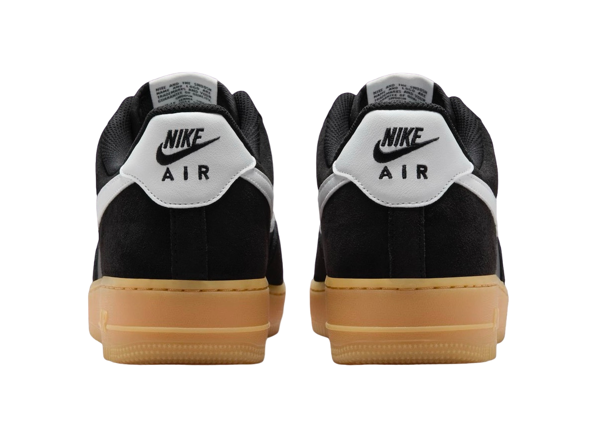 Nike Air Force 1 Low Black Suede Gum