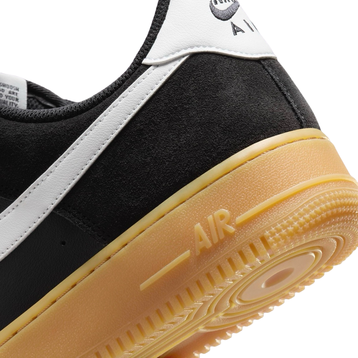 Nike Air Force 1 Low Black Suede Gum