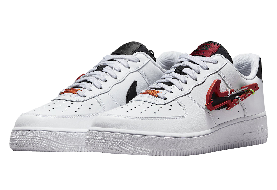 Pre-owned Nike Air Force 1 Low Lv 8 Habanero Red Black White In Habanero  Red/black-white