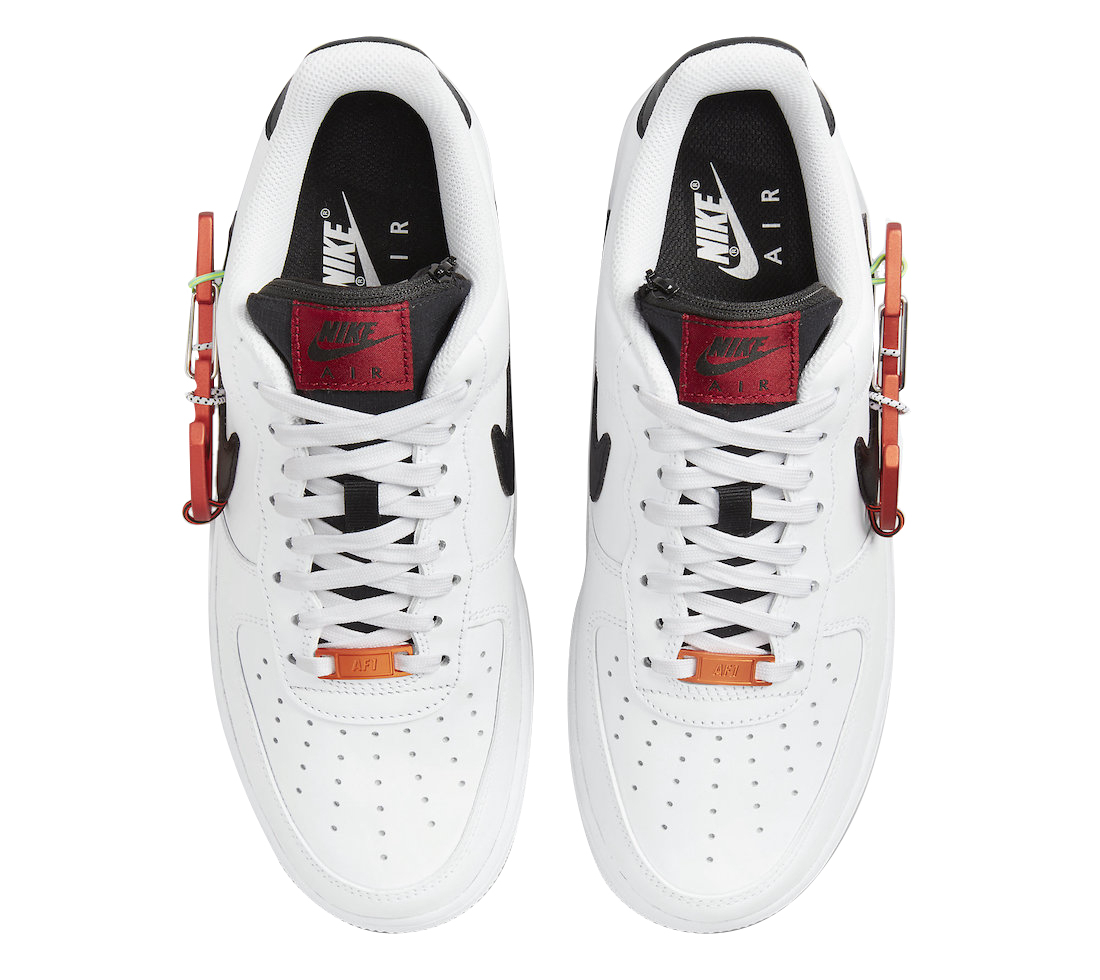 Nike Air Force 1 Low Carabiner Swoosh White Habanero Red DH7579 